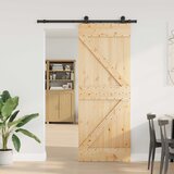  Klizna vrata NARVIK 80 x 210 cm (152,5 cm) Prirodna i crna | shoptok.hr
