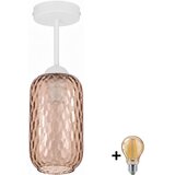 Brilagi LED plafonski luster R GLASS 1xE27/60W/230V preč. 14 cm bela/zadimljeno-smeđa Cene