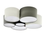 Eglo Pastore plafonjera/6, e27, prom 990, tekstil siva, crna, smeđa i bijela | shoptok.hr