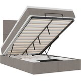 Maison Chic Otomanska Posteljni okvir - Dvoposteljna postelja - Zakonska postelja z vzmetnico & LEDs taupe 120x190 cm blago-J247, (21776119) Cene