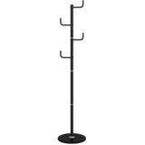  Stalak za kapute crni 183 cm od željeza obloženog prahom | shoptok.hr