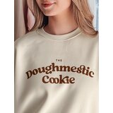 DStreet Bluza damska oversize z nadrukiem COOKIES jasnobeżowa | Shoptok.si