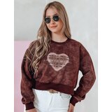 DStreet Bluza damska oversize tie-dye z sercem DESSER bordowa | shoptok.hr