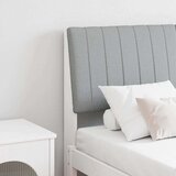 vidaXL tapecirano vzglavje svetlo siva 140 cm masivno borovo les | Shoptok.si