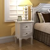 Furnova Nočne omarice 2 kosa z 2 predaloma MDF bele, (21927004) | Shoptok.si