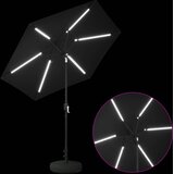  Suncobran za vrt s LED svjetlima i postoljem 230 x 230 cm | Eponuda.com