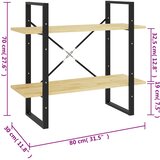 Ormarić za knjige s 2 razine 80 x 30 x 70 cm masivna borovina | Eponuda.ba