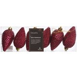  Novogodišnji Ukras šišarka 8 cm 6/1 crvena tamno 028599 | ePonuda.com