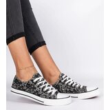 Gemre Black women's canvas sneakers in Aztec style Kalusa | shoptok.hr