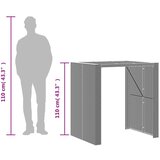  Vrtni barski stol s drvenom pločom crni 105x80x110 cm poliratan | shoptok.hr