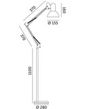 Brilagi Fleksibilna stojeća lampa TASKER 1xE27/60W/230V 184 cm crna | Eponuda.com