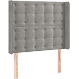  Uzglavlje svjetlosivo 83 x 16 x 118/128 cm baršunasto | shoptok.hr
