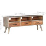 TV omarica siva 130x35x51 cm trden robusten mangov les | Shoptok.si