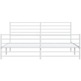  Metalni okvir kreveta uzglavlje i podnožje bijeli 180x200 cm | Eponuda.com