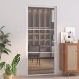 vidaXL Unutarnja vrata 93 x 201 5 cm Bijela od ESG stakla i aluminija | shoptok.hr