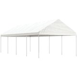 vidaXL Paviljon s streho bel 8,92x4,08x3,22 m polietilen | Shoptok.si