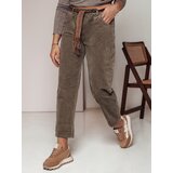 DStreet Spodnie damskie oversize SOFTYLA w paskiem khaki | shoptok.hr