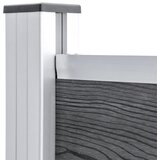  Set panela za ogradu WPC 353 x 146 cm sivi | shoptok.hr