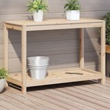  Stol za sadnju s policom 108 x 50 x 75 cm od masivne borovine | shoptok.hr