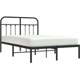  Metalni okvir za krevet s uzglavljem crni 120x200 cm | Eponuda.com