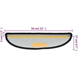  Prostirke za stepenice 15 kom 56x17x3 cm Crne poluokrugle | shoptok.hr
