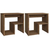 Furnova Nočna omarica 2 kosa rjavi hrast 40x30x40 cm konstruiran les, (21928051) | Shoptok.si