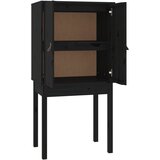vidaXL Visoka omara črna 60x40x120 cm trdna borovina, (20654351) Cene