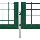  Vrtna mrežasta vrata od čelika 400x100 cm zelena | shoptok.hr