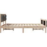  Konstrukcija postelje z vzglavjem Temno siva 140 x 190 cm, (5000084304) | Shoptok.si
