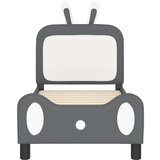  Okvir kreveta za malu djecu s naslonom Svijetlo siva | shoptok.hr