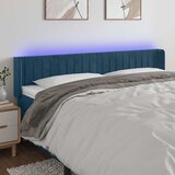  LED uzglavlje tamnoplavo 163x16x78/88 cm baršunasto | shoptok.hr
