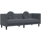  3-dijelni set sofa s jastucima tamnosivi baršunasti | shoptok.hr