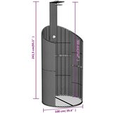vidaXL Vanjski tuš sivi 100x100x241 5 cm poliratana i bagremovog drva | shoptok.hr