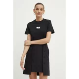 Karl Lagerfeld Bombažna kratka majica ženska, črna barva, 245W1717
