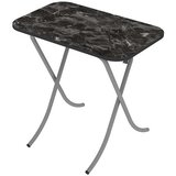 alesta Sklopivi sto 50x80cm crni mermer AL10025CM Cene
