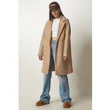  Women's Biscuit Double Breasted Collar Pocket Boucle Coat Cijene