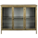 kovinska vitrina v zlati barvi 100x80x38,5 cm gertlush –