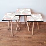 Hanah home 3Shp318 - pink pinkgreywhite nesting table (3 pieces) | ePonuda.com