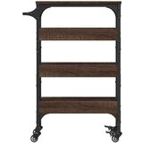 vidaXL Kuhinjska kolica boja hrasta 53 x 20 x 76 cm konstruirano drvo | shoptok.hr