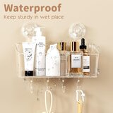 LUXEAR prozorna kopalniška polica s priseskom odprta embalaža | Shoptok.si