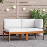  Vrtni set za odmor s jastucima, 2 dijela, akacija i uže | shoptok.hr