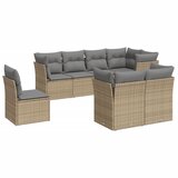  The Living Store Vrtna sedežna garnitura 8-delna z blazinami bež poli ratan - Vrtna Sedežna Garniture, (21453224) | Shoptok.si