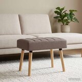  Klupa s utorima Sivosmeđa 60 x 40 x 45 cm Tkanina | shoptok.hr
