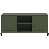 vidaXL TV ormarić maslinastozeleni 100,5 x 39 x 43,5 cm čelični | shoptok.hr