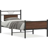 vidaXL Okvir kreveta bez madraca smeđa boja hrasta 80x200 cm drveni | shoptok.hr