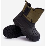Big Star Children's Laced Up Snow Boots With Fleece Lining Khaki | ePonuda.com