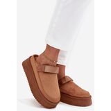 Boto Women's Snow Boots On Platform With Velcro Camel Jorielle | Shoptok.si