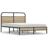 Maison Chic Posteljni okvir - Dvoposteljna postelja - Zakonska postelja brez vzmetnice 120x190 cm dim. hrast inž. les-J10386, (21774098) | Shoptok.si