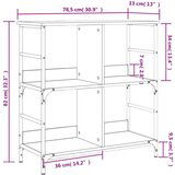 Police za knjige boja hrasta 78 5x33x82 cm konstruirano drvo | shoptok.hr