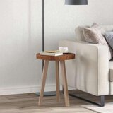 vidaXL Nepremična površina Temno rjava Ø 40 x 4 cm Trda hrastovina | Shoptok.si